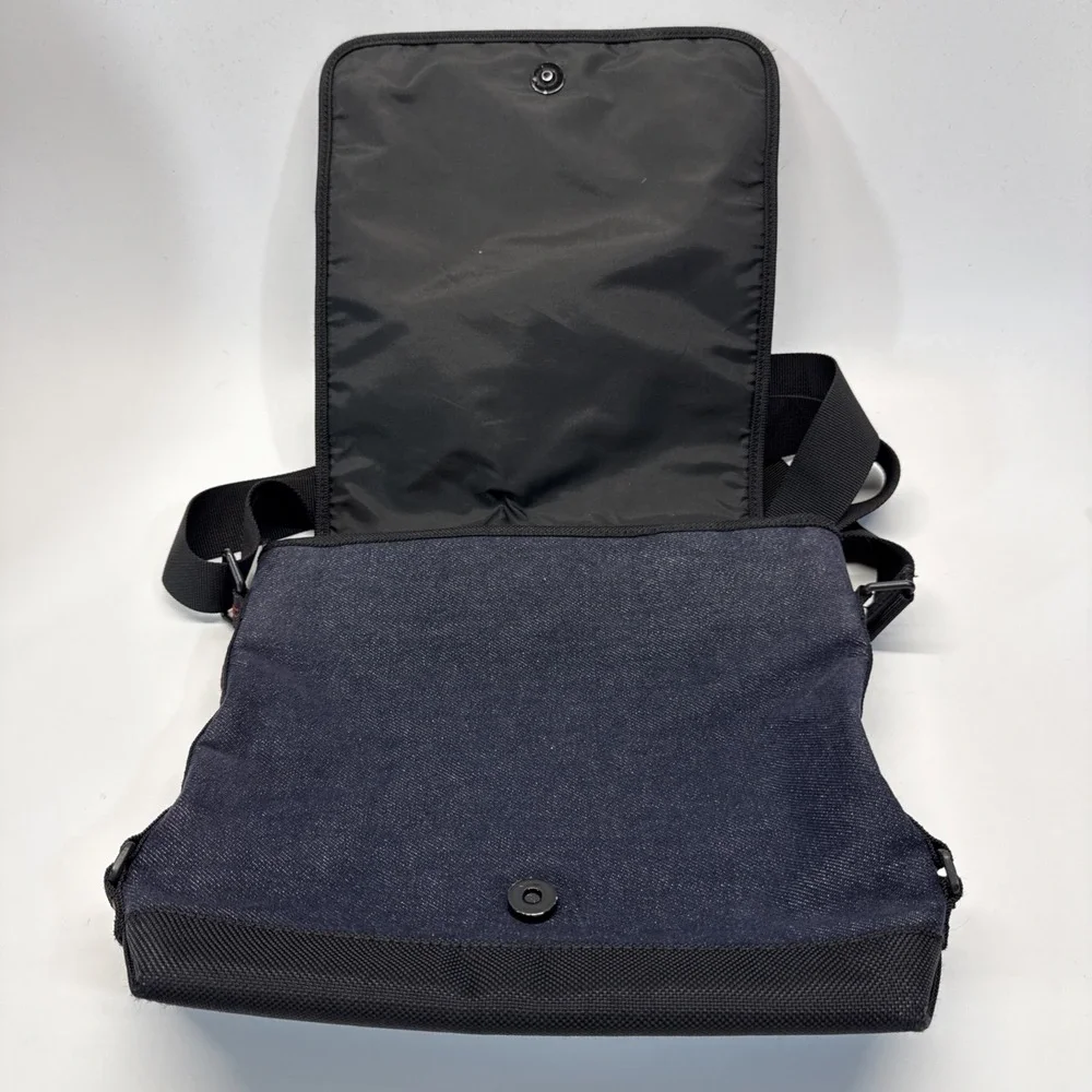 Vintage Polo Sport Denim Shoulder Crossbody Messenger Bag Blue 10